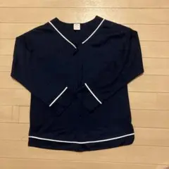 ネイビー Vネック 長袖パジャマ M