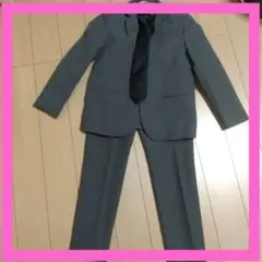 H&M グレー フォーマルスーツ ネクタイ付き 6-7A 120