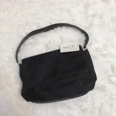 【新品タグ付き】アニエスベー ワンショルダーバッグ ブラック レザー