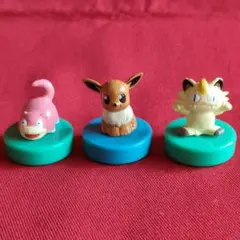 ポケモン スタンプ ガチャ ヤドン、イーブイ、ニャース 3体セット