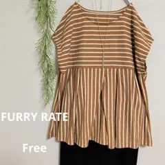 FURRY RATE ストライプ トップス Free ブラウス