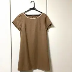 【結婚式二次会・パーティなどに】半袖ワンピース(ベルト付き)
