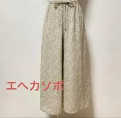 エヘカソポ 花柄 ワイドパンツ ボタニカル