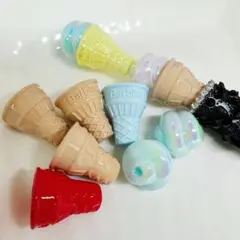 カスタムビーズ　アイス　ソフトクリーム　コーンビーズ