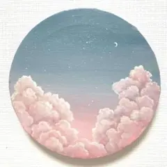 絵画　雲と空 アクリル画　キャンバスアート