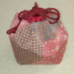 和装 巾着袋 赤系