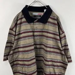 USA古着 grand slam ボーダー ポロシャツ