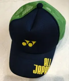 YONEX メッシュキャップ ALL JAPAN ネイビー/グリーン