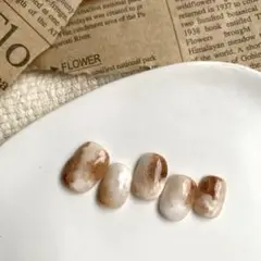 ❕サイズオーダー ︴カフェラテネイルチップ