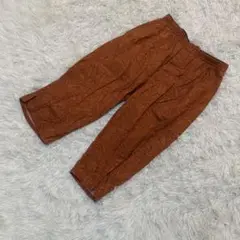 ユニクロ 花柄ブラウン七分丈パンツ M ステテコ　普段着