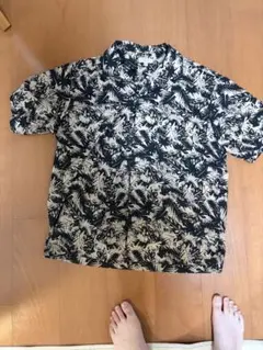 BEAUTY&YOUTH パームツリー柄 半袖シャツ L