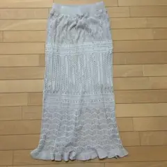 ナノユニバース　鍵網ニットタイトスカート