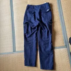 寅壱ネイビー カーゴパンツ サイドポケット付き