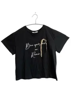 ANNA LUNA ブラック Tシャツ リボン付き