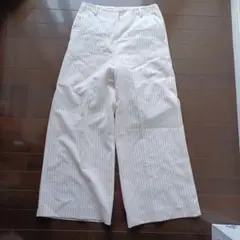 イエナ ストライプ パンツ ホワイト 白