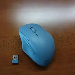 ELECOM ワイヤレスマウス 青 USBレシーバー付き