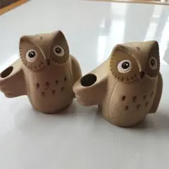【ワケあり】フクロウ型貯金箱 陶器