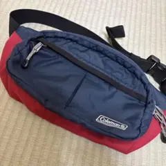 Coleman ボディバッグ ウエストポーチ　ネイビー/レッド