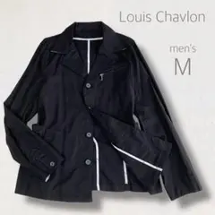 Louis Chavlon ルイシャブロン ジャケット M 黒 麻 綿 上質