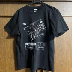 Noouk_ グラフィックプリント ブラック　ボックスシルエット　短丈 Tシャツ