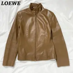 【美品】LOEWE レザージャケット ライダース キャメル 36 S ラムレザー