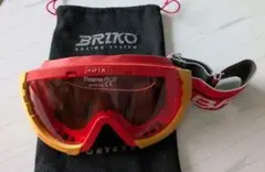 BRIKO Therma PLUS ゴーグル 赤 収納袋付き