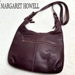 希少　MARGARET HOWELL ショルダーバック　本革　パープル