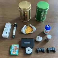 ミニチュアフィギュア　ゲーム　マイネームキーホルダー　伊右衛門缶