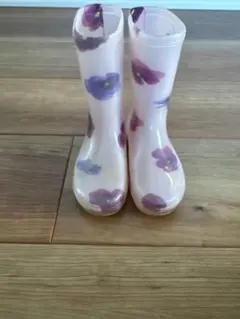 Ribbon hakka kids スミレプリント　レインブーツ17センチ