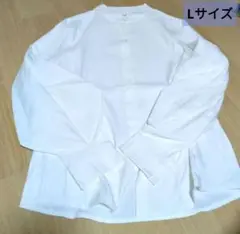 シャツ レディース レトロ パフスリーブ 長袖 おしゃれフォーマル Lサイズ