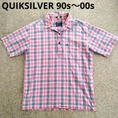 クイックシルバー QUIKSILVER チェック柄 半袖シャツ M
