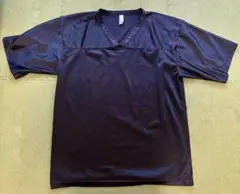 American Apparel 黒 メッシュ シースルー Vネック 半袖