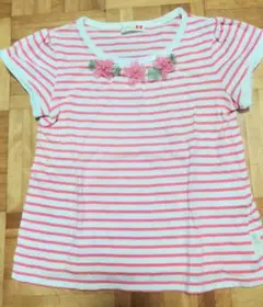 KnitPlanner(KP) ピンクストライプTシャツ