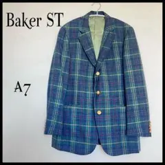 Baker ST ベイカーストリート　金ボタンテーラードジャケット グリーン