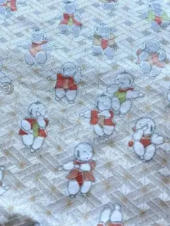 可愛い童子柄　正絹　長襦袢　半衿付き