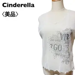 【美品】シンデレラ メッシュタンクトップ ラインストーン サイズフリー