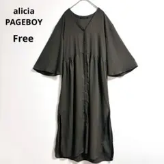 alicia PAGEBOY ワンピース ロングガウン　ロングワンピース　カーキ