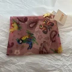 新品！FEILER ハイジ ペイズリー メッシュポーチ ピンク 小