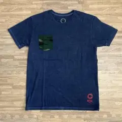 Cloveru クルーネック 半袖 Tシャツ ネイビー XL