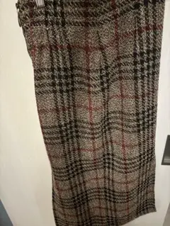 チェック柄タイトスカート