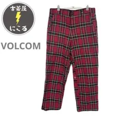 VOLCOM★ボルコム★チェックパンツ★30inch★タータンチェック★赤