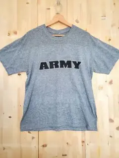 送料無料 US古着 ヴィンテージ ARMYロゴ Tシャツ グレー