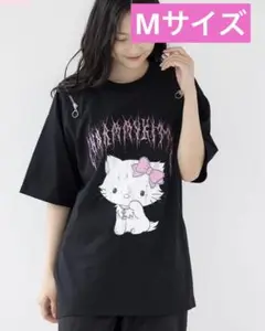 匿名配送❣️サンリオ　チャーミーキティ　肩ジップ　Tシャツ　レディース　レトロ