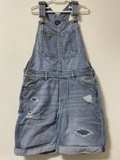 GapKids デニムショートオーバーオール XL(150)