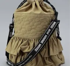 美品★coen　ディズニー　フリル巾着　ショルダーバッグ　ミッキー