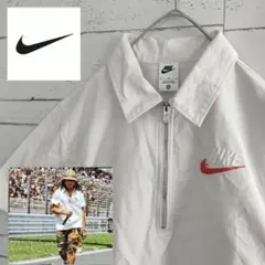 【¥ellow Bucks着用モデル】NIKE ハーフジップ シャツ 刺繍ロゴ
