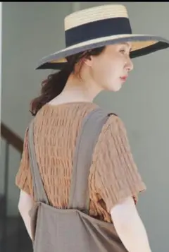 ◇完売　studio CLIP ボートネック シャーリング カットソー ブラウス