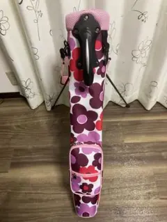 ゴルフ用ピンクの花柄クラブケース