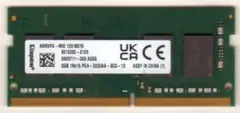 ノート用メモリ Kingston DDR4 PC4-3200AA 8GB 1枚