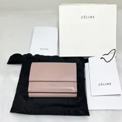 セリーヌ 三つ折り財布 フォールドウォレット ピンク ミニウォレット